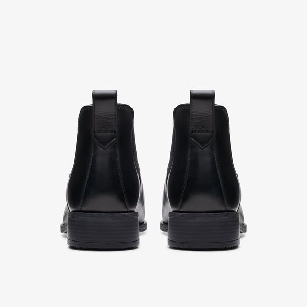 Womens Havisham Top Black Leather Ankle Boots - Image 5