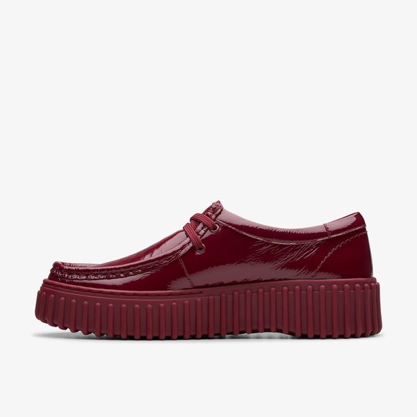 Womens Torhill Bee Burgundy Patent Wallabee - Image 2