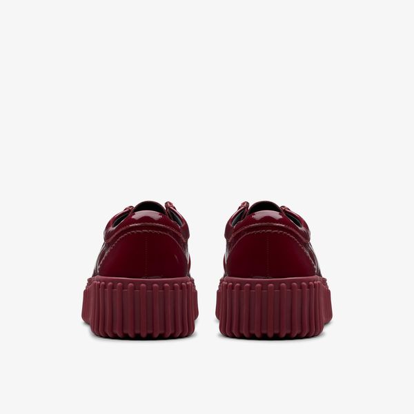 Womens Torhill Bee Burgundy Patent Wallabee - Image 5