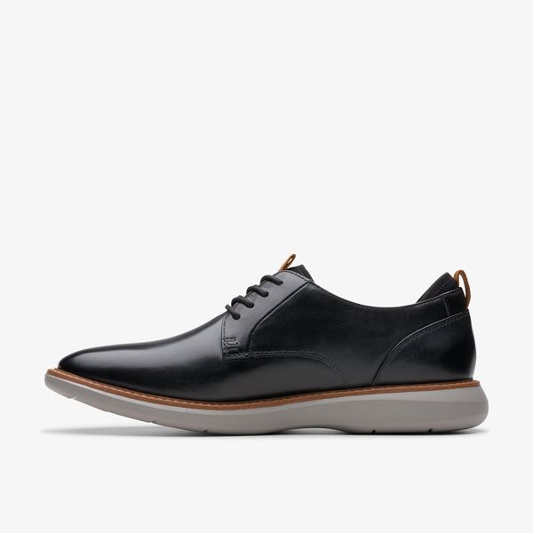 Men's Brantin Plain Black Leather Oxfords - Image 2