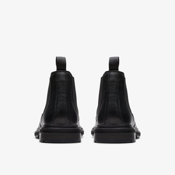 Mens Burchill Up Black Leather Chelsea Boots - Image 5