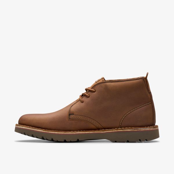 Mens Eastridge Mid Light Brown Leather Boots - Image 2