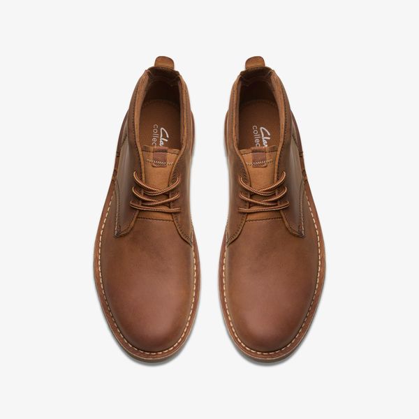 Mens Eastridge Mid Light Brown Leather Boots - Image 6