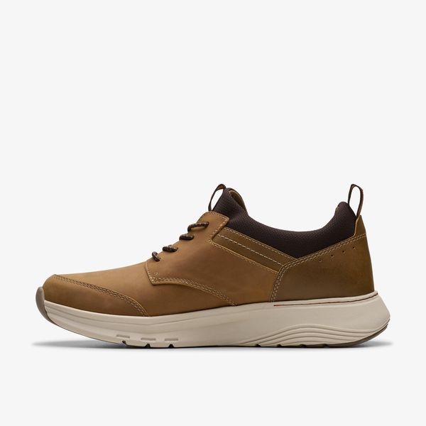 Men's Motion Trek EZ Dark Tan Leather Sneaker - Image 2