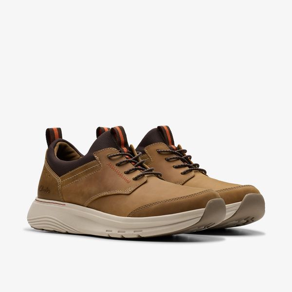 Men's Motion Trek EZ Dark Tan Leather Sneaker - Image 4