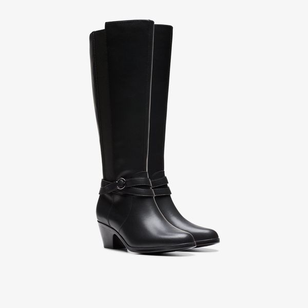 Women's Emily 2 Dream Black Leather Knee High Boots - Image 4