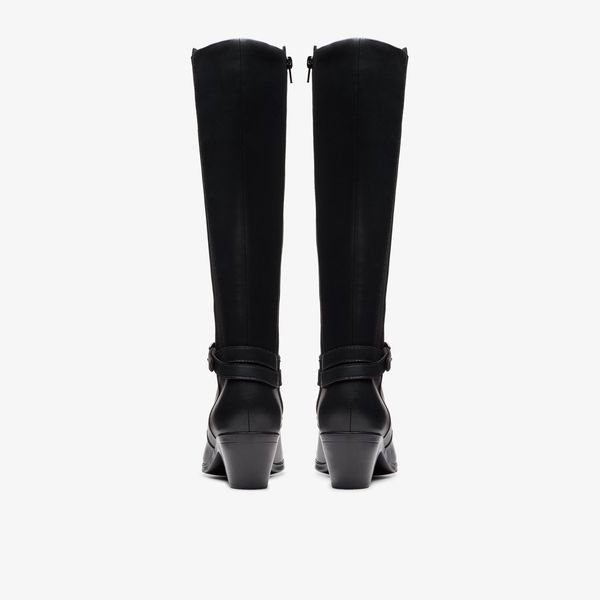 Women's Emily 2 Dream Black Leather Knee High Boots - Image 5