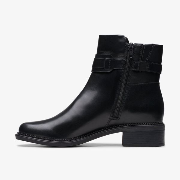 Women's Maye Bella Black Leather Ankle Boots - Image 2