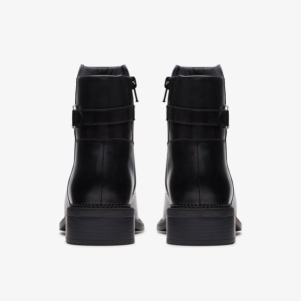 Women's Maye Bella Black Leather Ankle Boots - Image 5