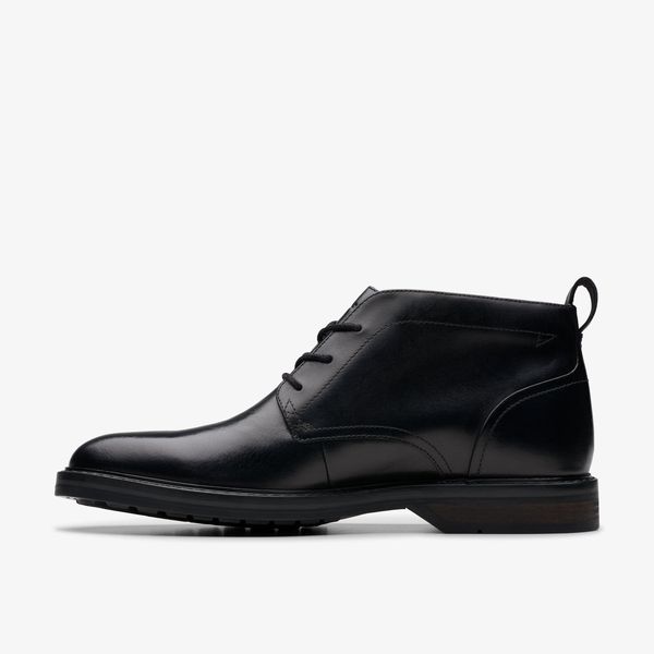 Men's Aldwin Chukka Black Leather Boots - Image 2