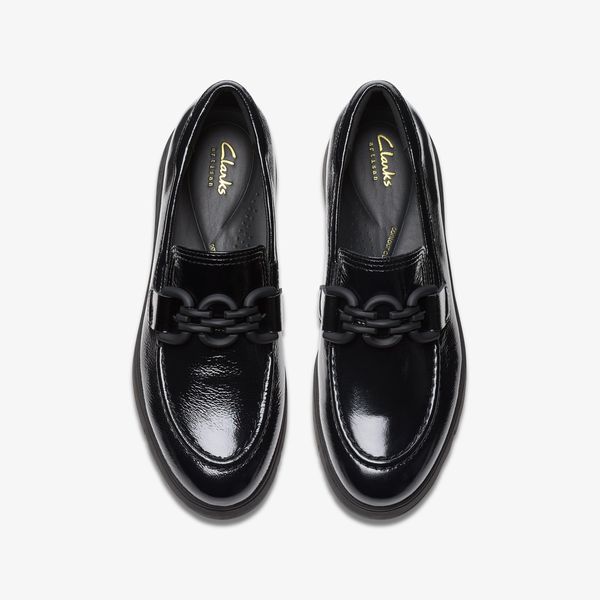 Womens Loriini Izzy Black Patent Loafers - Image 6