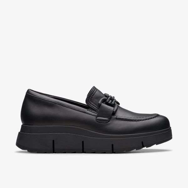 Women's Loriini Izzy Black Leather Loafers