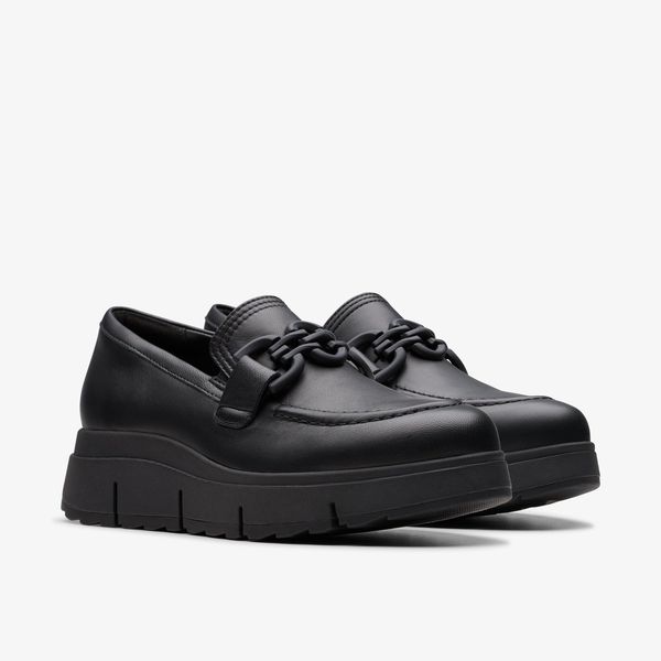 Women's Loriini Izzy Black Leather Loafers - Image 4