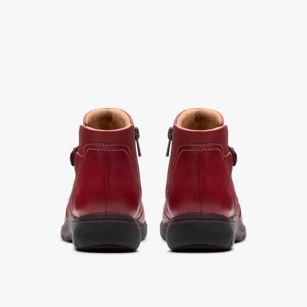 Womens Certina Joy Red Leather Ankle Boots - Image 5