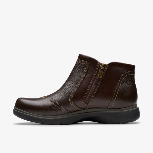 Womens Certina Joy Dark Brown Leather Ankle Boots - Image 2