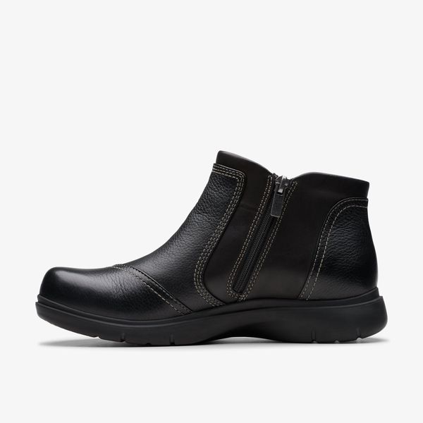 Womens Certina Joy Black Leather Ankle Boots - Image 2