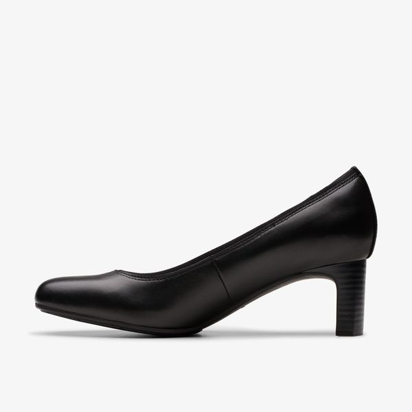Women's Anelise Nora Black Leather High Heels - Image 2