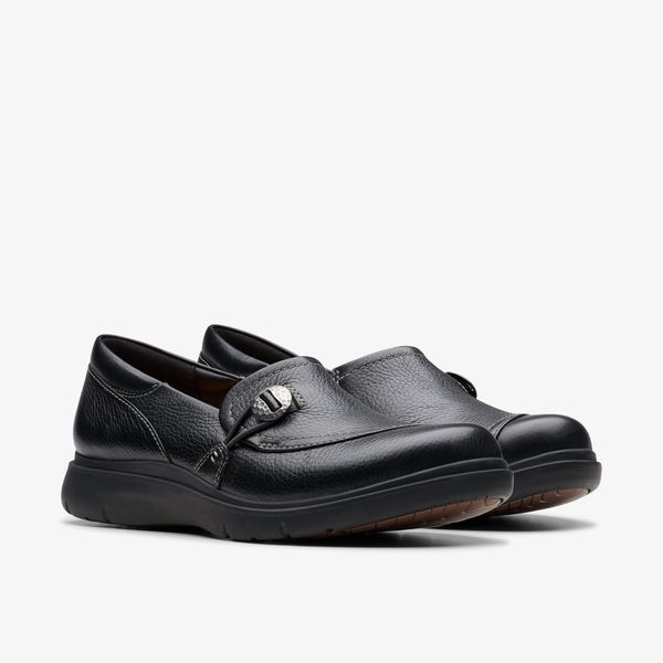 Women's Certina Ease Black Leather Slip Ons - Image 4