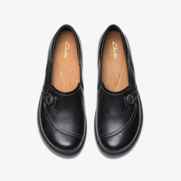 Women's Certina Ease Black Leather Slip Ons - Image 6