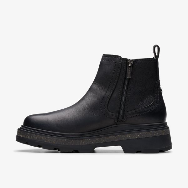 Womens Hencroft StepWP Black Leather Chelsea Boots - Image 2