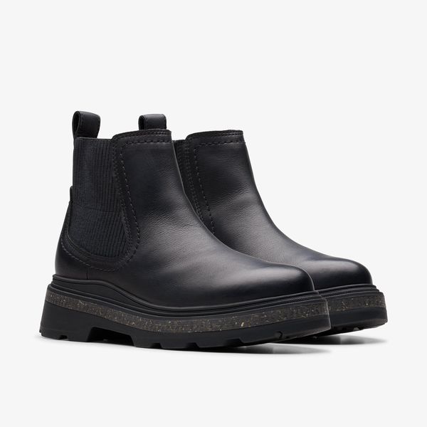 Womens Hencroft StepWP Black Leather Chelsea Boots - Image 4