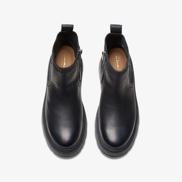 Womens Hencroft StepWP Black Leather Chelsea Boots - Image 6