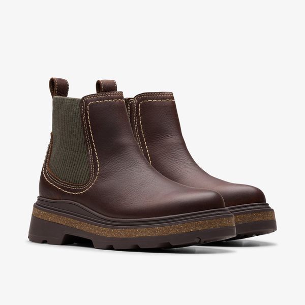 Womens Hencroft StepWP Brown Leather Chelsea Boots - Image 4
