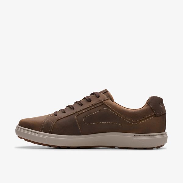Men's Mapstone Lace Beeswax Leather Sneakers| Clarks - Image 2