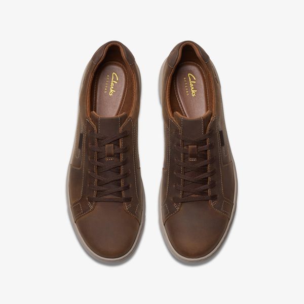 Men's Mapstone Lace Beeswax Leather Sneakers| Clarks - Image 6