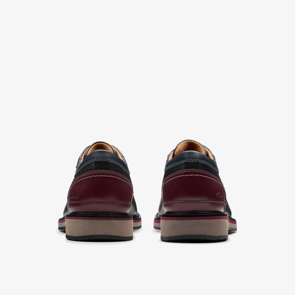 Men's Monahan Plain Black Leather Oxford Shoes| Clarks - Image 5