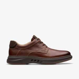 Mens Un Briley Pace Tan Leather Oxford Shoes| Clarks