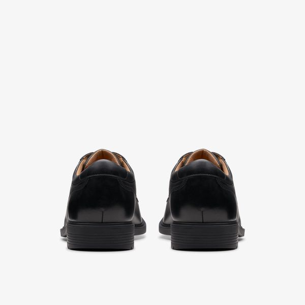 Men's Eldredge Plain Black Leather Oxford Shoes| Clarks - Image 5