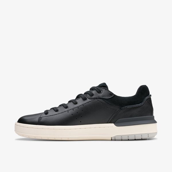Mens Courtlite2 Run Black Leather Sneakers - Image 2