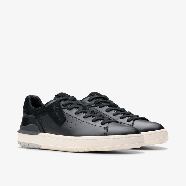 Mens Courtlite2 Run Black Leather Sneakers - Image 4