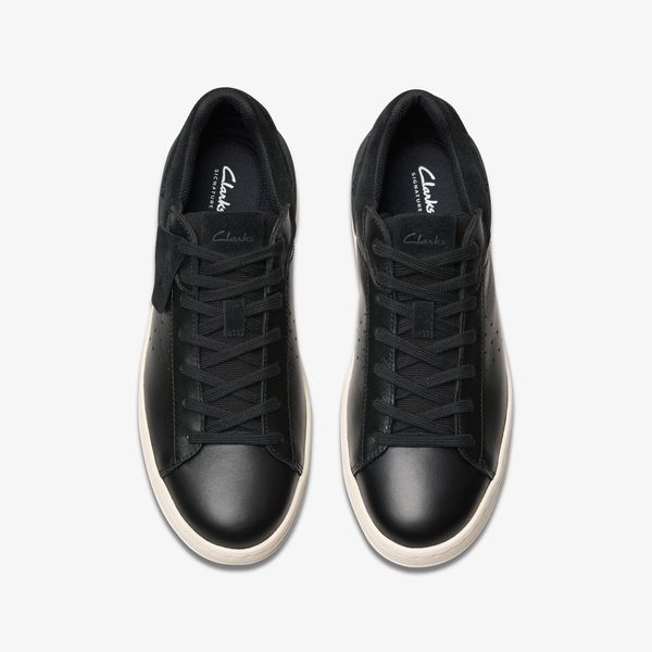 Mens Courtlite2 Run Black Leather Sneakers - Image 6