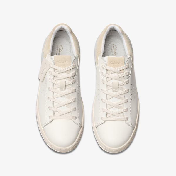 Mens Courtlite2 Run White Leather Sneakers - Image 6