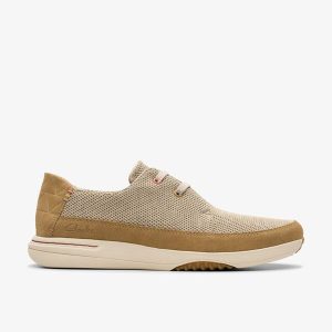 Mens Easeway Lace Sand Combination Sneakers| Clarks US