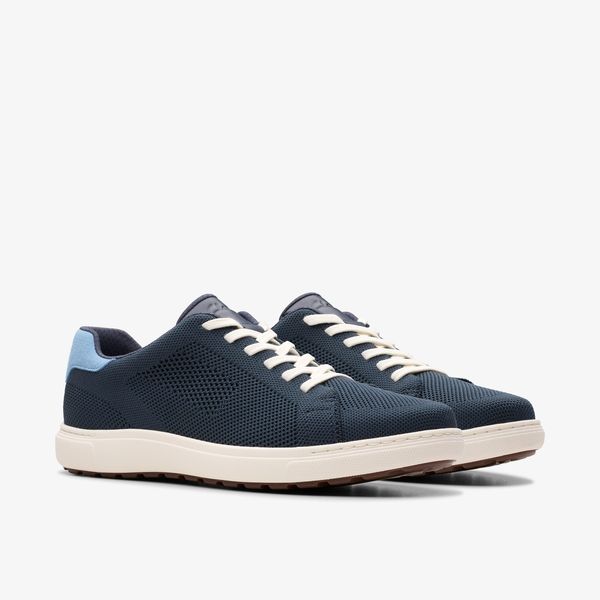 Men's Mapstone Lace Navy Knit Sneakers - Image 4