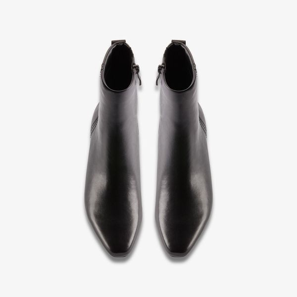 Womens Edina Up Black Leather Ankle Boots - Image 6