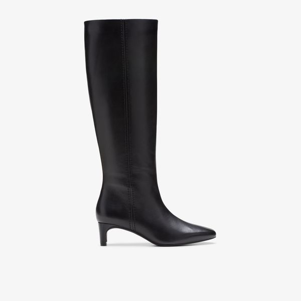 Womens Edina Tall Black Leather Knee High Boots