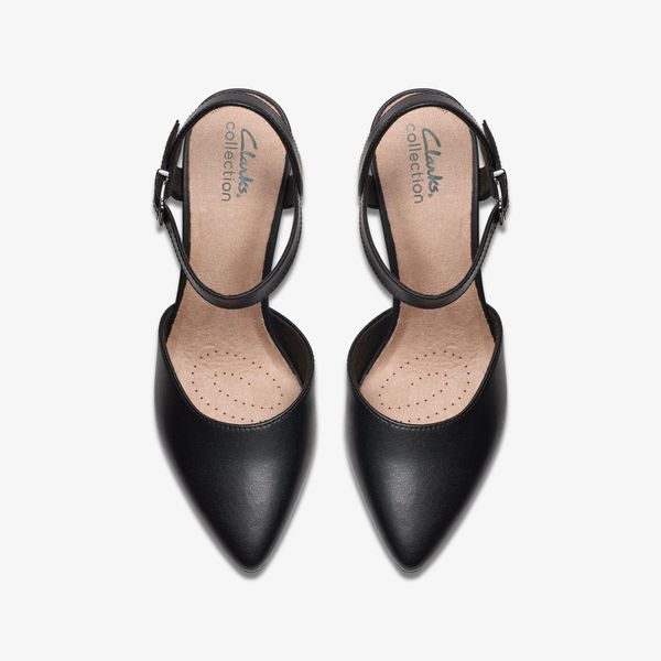 Women's Kataleyna Cora Black Leather Heels - Image 6