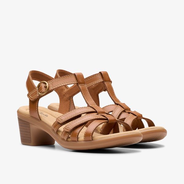 Women's Emily2 Rose Tan Leather Heeled Sandals - Image 4