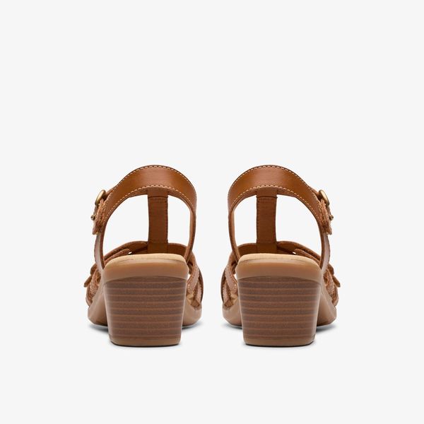 Women's Emily2 Rose Tan Leather Heeled Sandals - Image 5