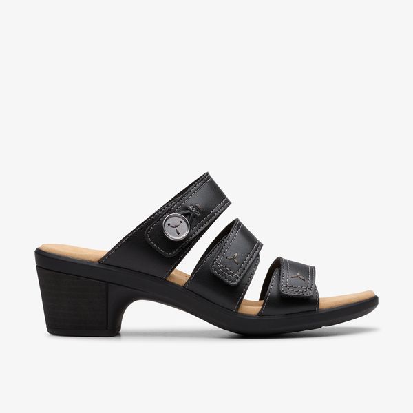 Women's Emily 2 Adella Black Leather Heeled Sandals