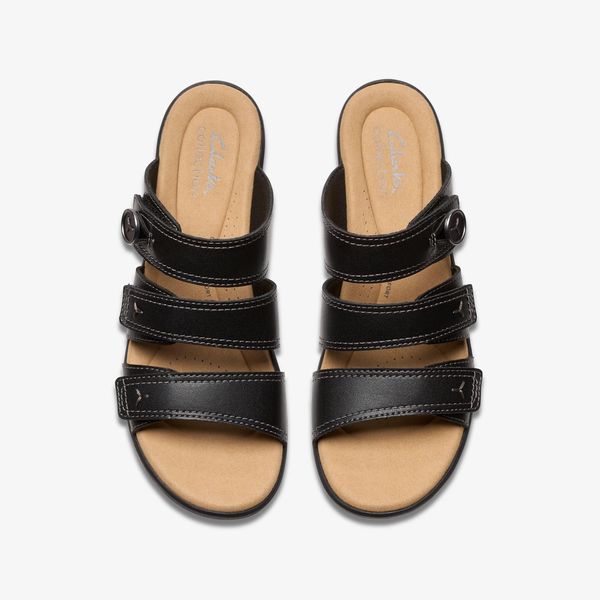 Women's Emily 2 Adella Black Leather Heeled Sandals - Image 6