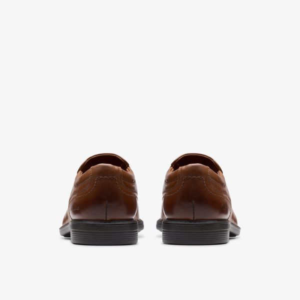 Mens Dresslite Step Dark Tan Leather Loafers - Image 5