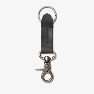 Mens Oiled Leather Key Fob Black Wallets