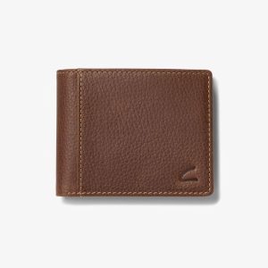 Mens Weathered Pebble Slimfold Wallet Brown Wallets
