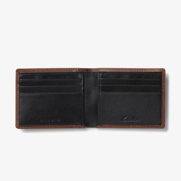 Mens Weathered Pebble Slimfold Wallet Brown Wallets - Image 2