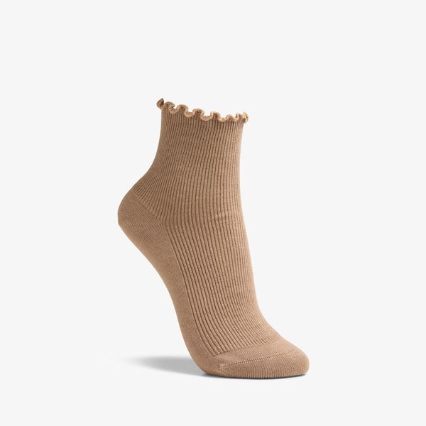 Womens Rosewelt Crew Khaki Socks